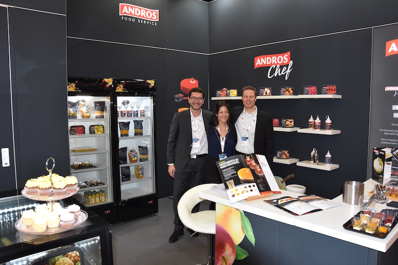 Andros, v.l.n.r. Fabrice Lejoindre (Responsable Food Service), Sybelle Cormaci (Key Account Manager), Reto Scheidegger (Directeur Commercial)