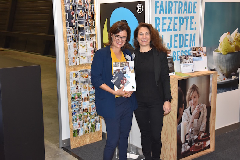 Fairtrade Max Havelaar, links Katja Schmittler (Business Development Manager, rechts Frau Cristina Wyss-Cortellini (Marketing & Communications Manager)